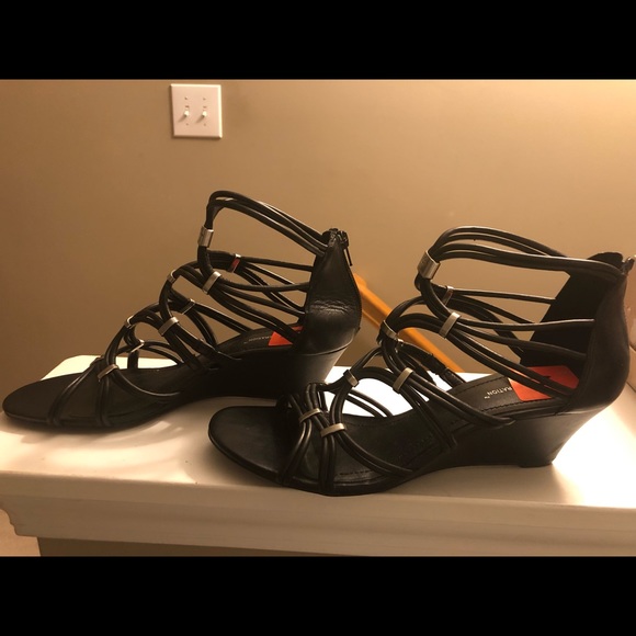 New - BCBG Viera Gladiator Wedge Sandal in Black, size 11M - Picture 9 of 11